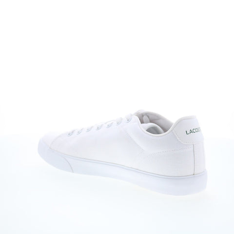 Lacoste Lerond Set 125 1 CMA Mens White Canvas Lifestyle Sneakers Shoes