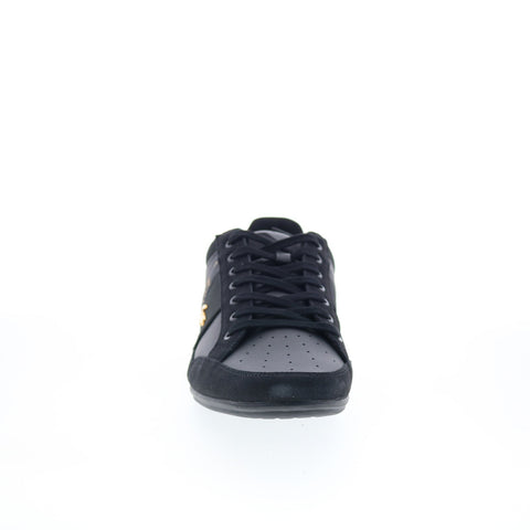 Lacoste Chaymon 125 1 CMA Mens Black Leather Lifestyle Sneakers Shoes