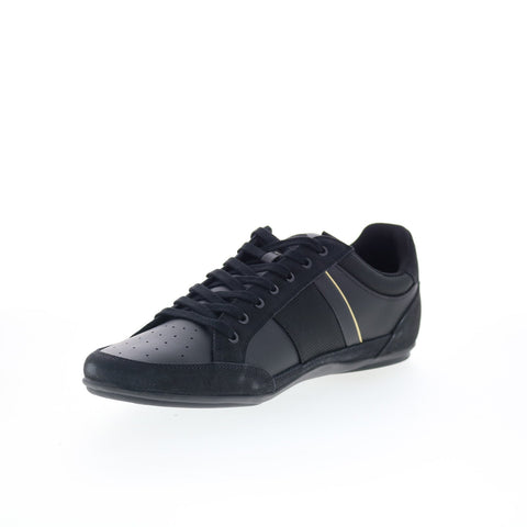 Lacoste Chaymon 125 1 CMA Mens Black Leather Lifestyle Sneakers Shoes