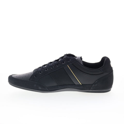 Lacoste Chaymon 125 1 CMA Mens Black Leather Lifestyle Sneakers Shoes