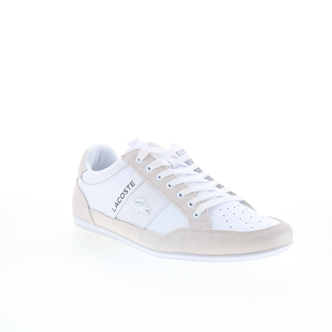Lacoste Chaymon 125 1 CMA Mens White Leather Lifestyle Sneakers Shoes