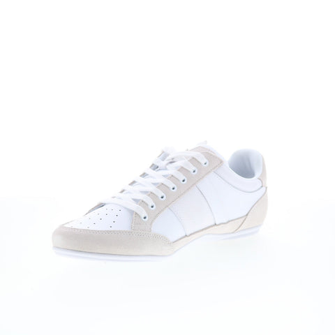 Lacoste Chaymon 125 1 CMA Mens White Leather Lifestyle Sneakers Shoes