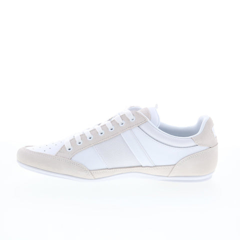 Lacoste Chaymon 125 1 CMA Mens White Leather Lifestyle Sneakers Shoes