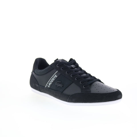 Lacoste Chaymon 125 1 CMA Mens Black Leather Lifestyle Sneakers Shoes