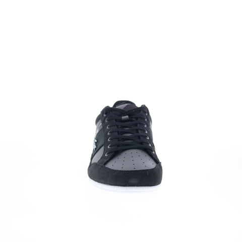 Lacoste Chaymon 125 1 CMA Mens Black Leather Lifestyle Sneakers Shoes