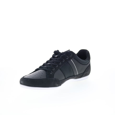Lacoste Chaymon 125 1 CMA Mens Black Leather Lifestyle Sneakers Shoes