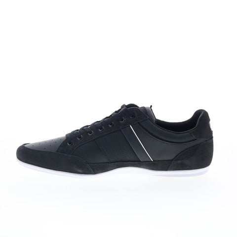 Lacoste Chaymon 125 1 CMA Mens Black Leather Lifestyle Sneakers Shoes