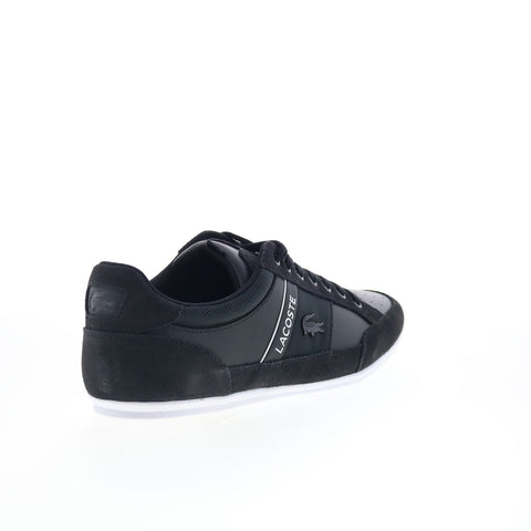 Lacoste Chaymon 125 1 CMA Mens Black Leather Lifestyle Sneakers Shoes
