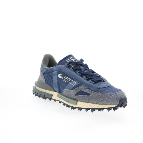 Lacoste Elite Active 125 2 SMA Mens Blue Leather Lifestyle Sneakers Shoes