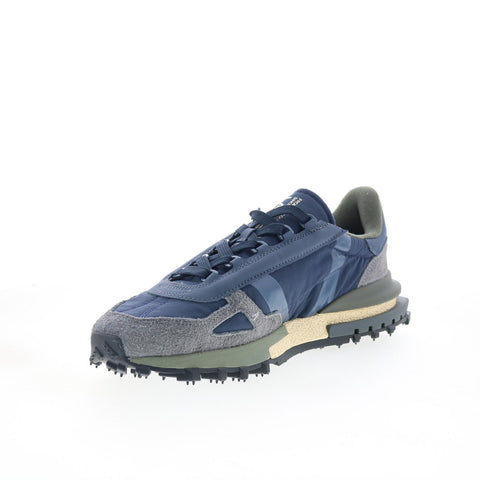 Lacoste Elite Active 125 2 SMA Mens Blue Leather Lifestyle Sneakers Shoes