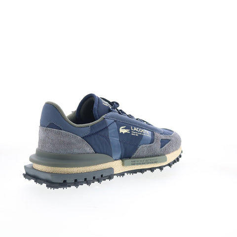 Lacoste Elite Active 125 2 SMA Mens Blue Leather Lifestyle Sneakers Shoes