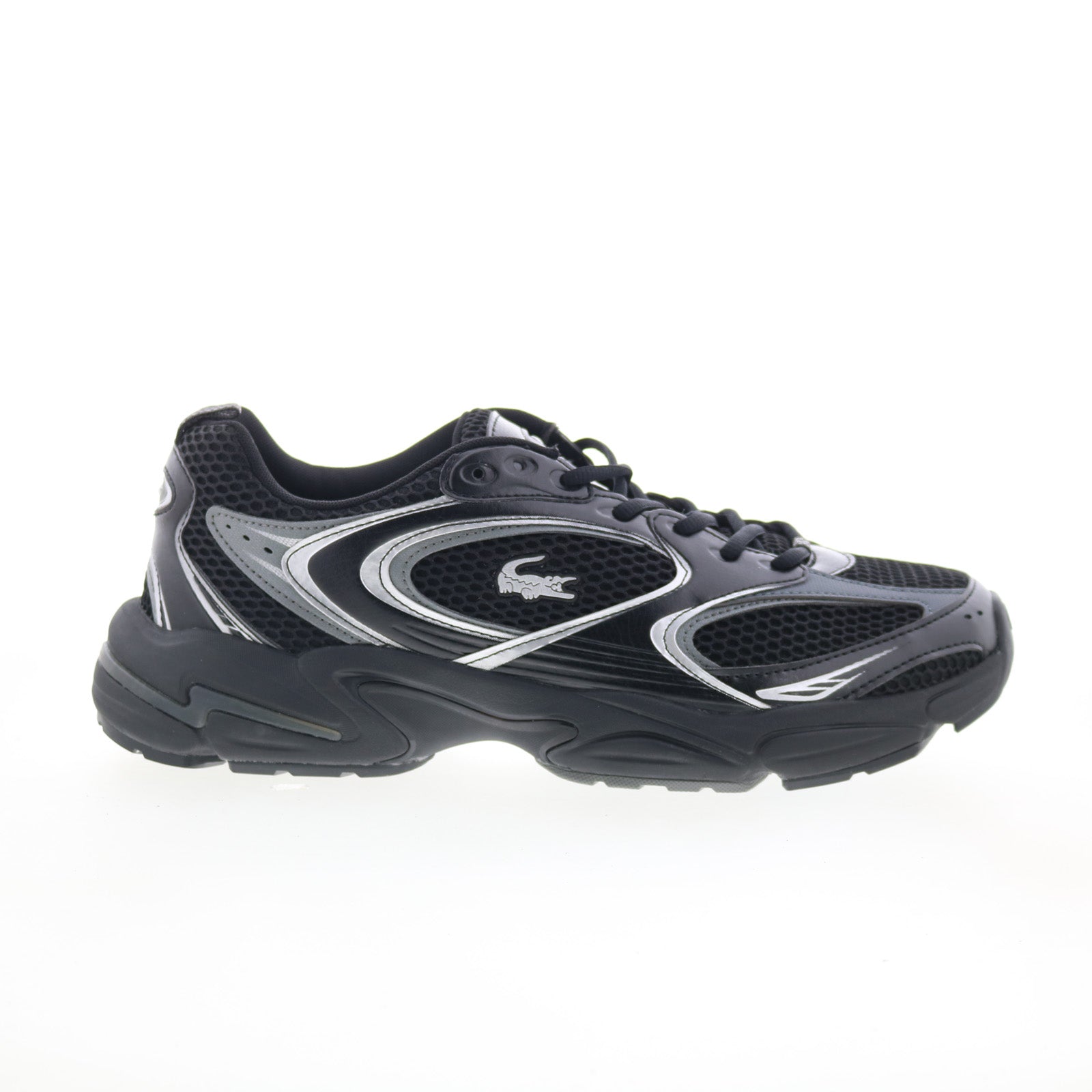 Lacoste Storm 96 2K 125 1 SMA Mens Black Mesh Lifestyle Sneakers