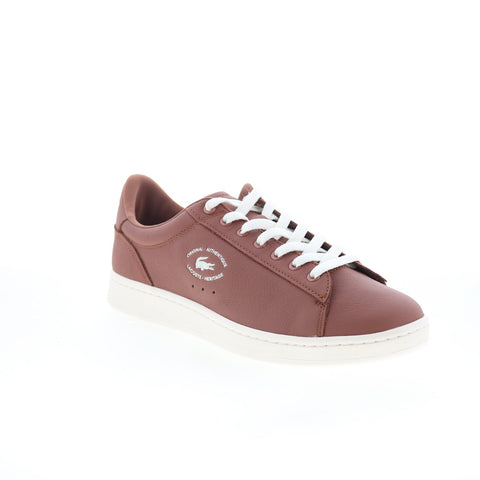 Lacoste Carnaby Set 125 1 SMA Mens Brown Leather Lifestyle Sneakers Shoes