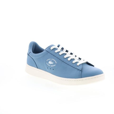 Lacoste Carnaby Set 125 1 SMA Mens Blue Leather Lifestyle Sneakers Shoes