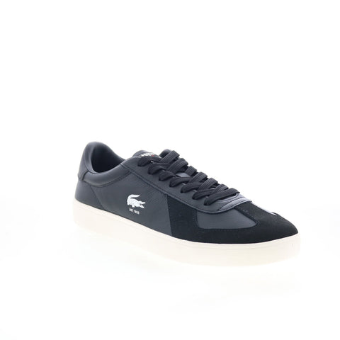 Lacoste Baseshot Pro 125 3 SMA Mens Black Leather Lifestyle Sneakers Shoes