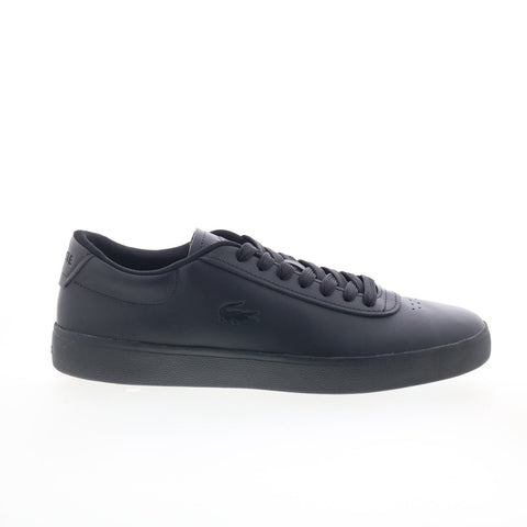 Lacoste Baseshot Evo 125 1 SMA Mens Black Leather Lifestyle Sneakers Shoes