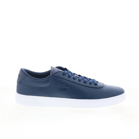 Lacoste Baseshot Evo 125 1 SMA Mens Blue Leather Lifestyle Sneakers Shoes