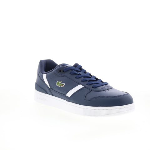 Lacoste T-Clip Set 125 1 SMA Mens Blue Leather Lifestyle Sneakers Shoes
