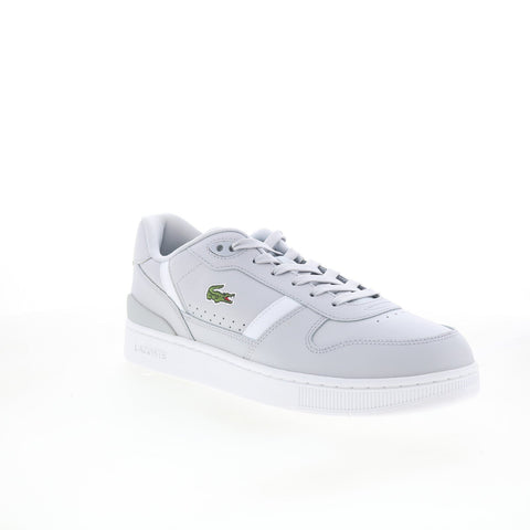 Lacoste T-Clip Set 125 1 SMA Mens Gray Leather Lifestyle Sneakers Shoes
