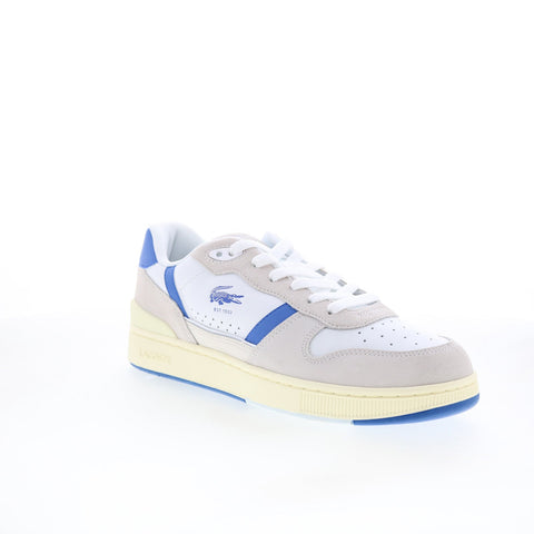 Lacoste T-Clip Set 125 6 SMA Mens White Suede Lifestyle Sneakers Shoes