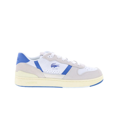 Lacoste T-Clip Set 125 6 SMA Mens White Suede Lifestyle Sneakers Shoes