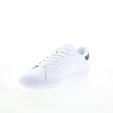 Lacoste Powercourt 125 1 SMA Mens White Leather Lifestyle Sneakers Shoes