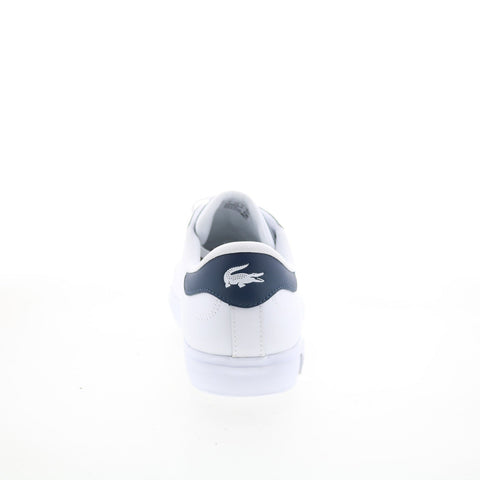 Lacoste Powercourt 125 1 SMA Mens White Leather Lifestyle Sneakers Shoes
