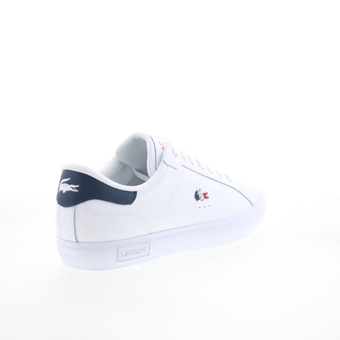 Lacoste Powercourt 125 1 SMA Mens White Leather Lifestyle Sneakers Shoes