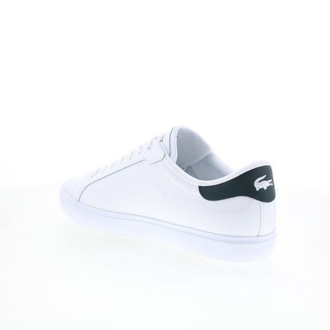 Lacoste Powercourt 125 2 SMA Mens White Leather Lifestyle Sneakers Shoes