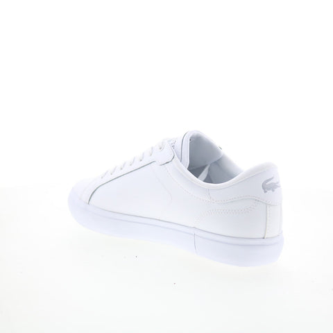 Lacoste Powercourt 125 2 SMA Mens White Leather Lifestyle Sneakers Shoes