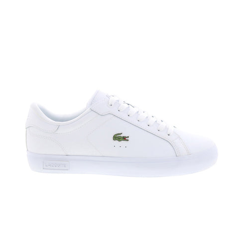 Lacoste Powercourt 125 2 SMA Mens White Leather Lifestyle Sneakers Shoes