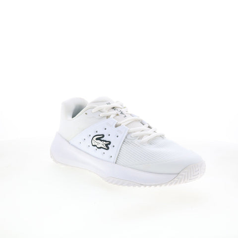 Lacoste Power Serve 125 1 SMA Mens White Leather Lifestyle Sneakers Shoes