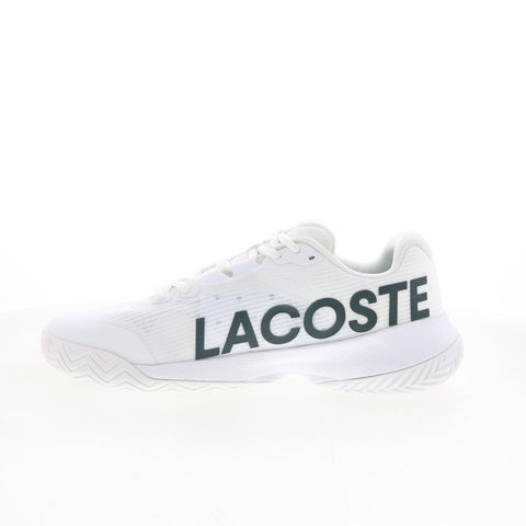 Lacoste Power Serve 125 1 SMA Mens White Leather Lifestyle Sneakers Shoes