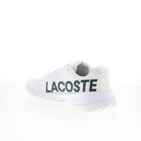 Lacoste Power Serve 125 1 SMA Mens White Leather Lifestyle Sneakers Shoes