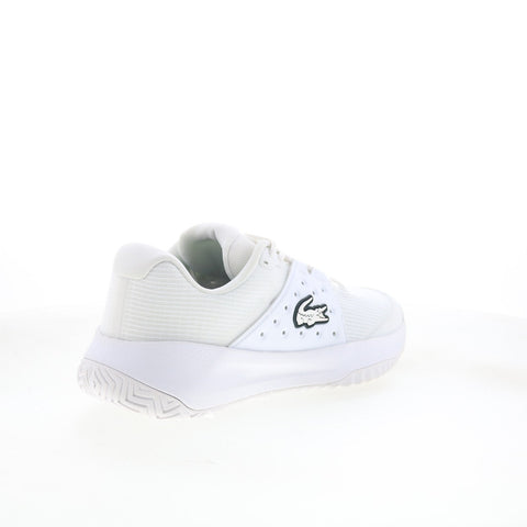 Lacoste Power Serve 125 1 SMA Mens White Leather Lifestyle Sneakers Shoes