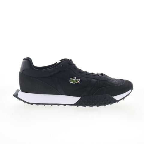 Lacoste L-Spin Evo 125 1 SMA Mens Black Canvas Lifestyle Sneakers Shoes