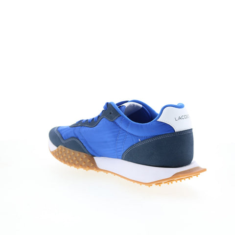 Lacoste L-Spin Evo 125 2 SMA Mens Blue Leather Lifestyle Sneakers Shoes