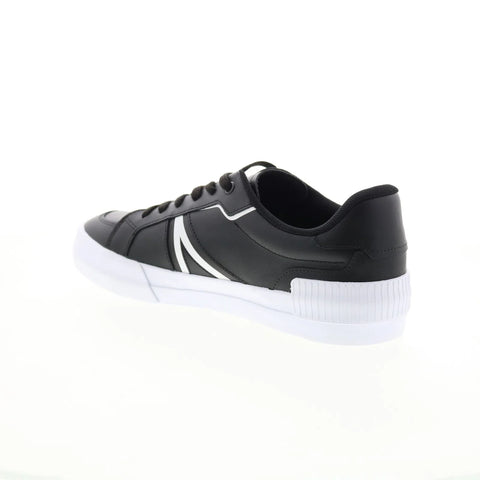 Lacoste L004 224 1 CMA Mens Black Leather Lifestyle Sneakers Shoes