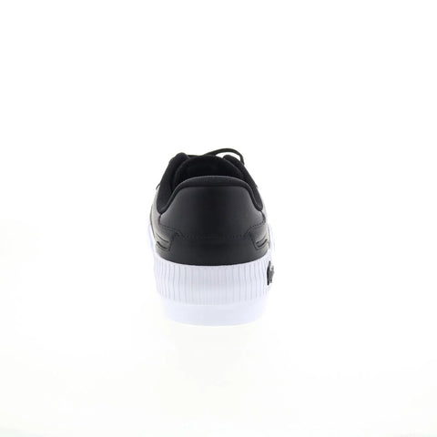 Lacoste L004 224 1 CMA Mens Black Leather Lifestyle Sneakers Shoes