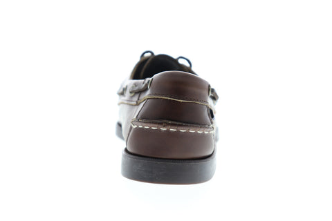 Sebago Portland Dockside Waxed Mens Brown Narrow Loafers Boat Shoes