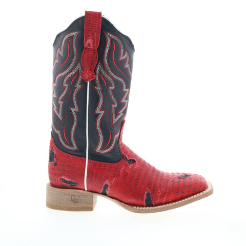 Outlaw Ladies 11" Lizard PNT 70002 Womens Red Leather Western Boots