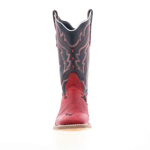 Outlaw Ladies 11" Lizard PNT 70002 Womens Red Leather Western Boots