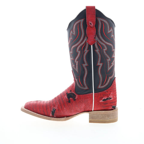 Outlaw Ladies 11" Lizard PNT 70002 Womens Red Leather Western Boots