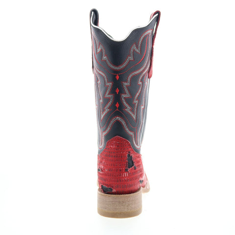 Outlaw Ladies 11" Lizard PNT 70002 Womens Red Leather Western Boots