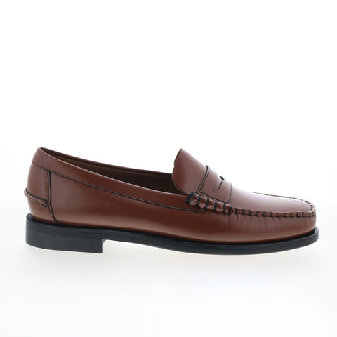 Sebago Classic Dan 7000300-900 Mens Brown Wide Loafers & Slip Ons Penny Shoes