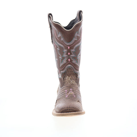 Outlaw Ladies 11" Lizard PNT 70003 Womens Brown Leather Western Boots