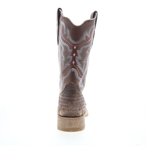 Outlaw Ladies 11" Lizard PNT 70003 Womens Brown Leather Western Boots