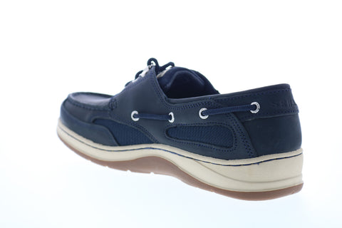Sebago Clovehitch II FGL Waxed Mens Blue Wide Loafers & Slip Ons Boat Shoes