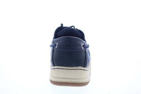 Sebago Clovehitch II FGL Waxed Mens Blue Wide Loafers & Slip Ons Boat Shoes