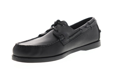 Sebago Portland Docksides Mens Black Narrow Loafers & Slip Ons Boat Shoes